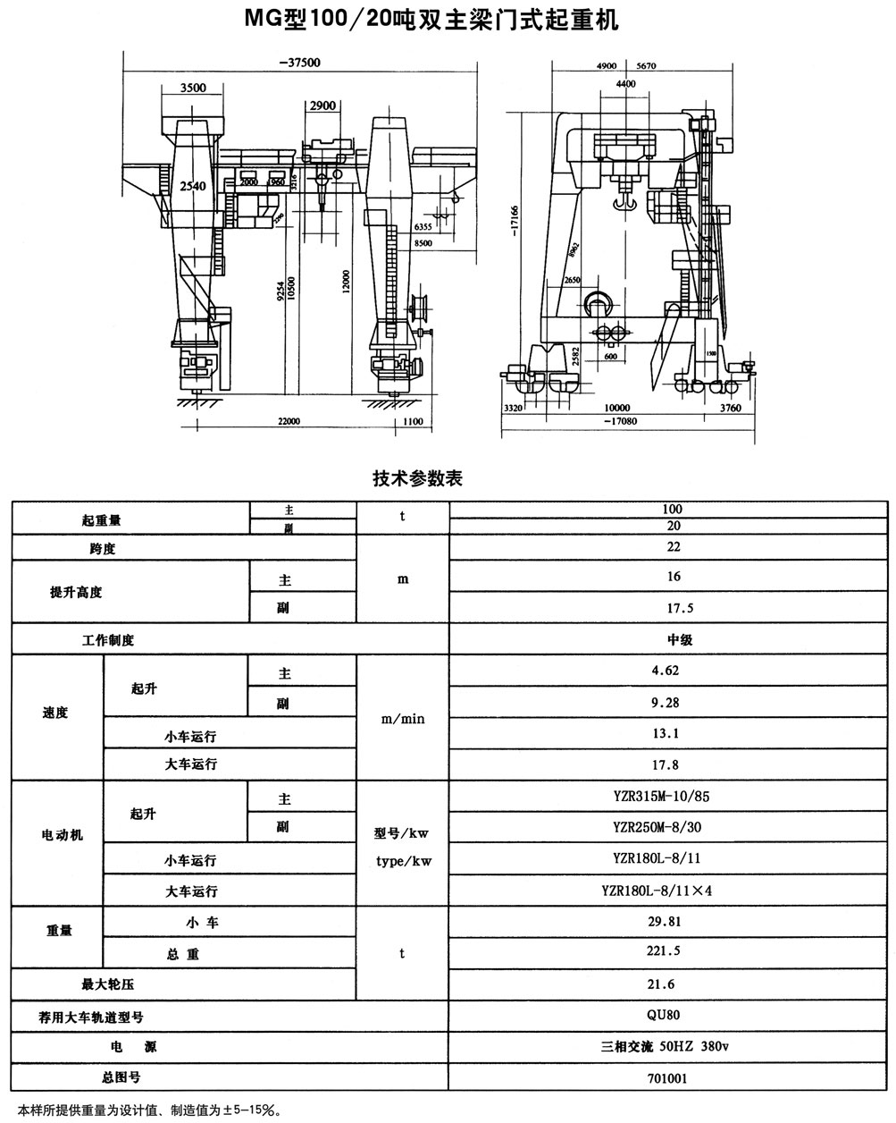 MG型通用門式起重機